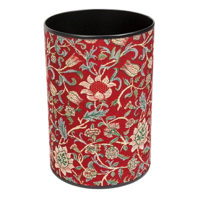 Evenlode Red Tapestry Waste Bin For Sale