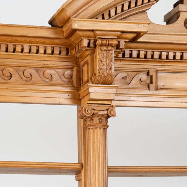 Late 19th Century Large 19th Century Danish Pine Bookcase Display Cabinet Apothecary For Sale - Image 5 of 18