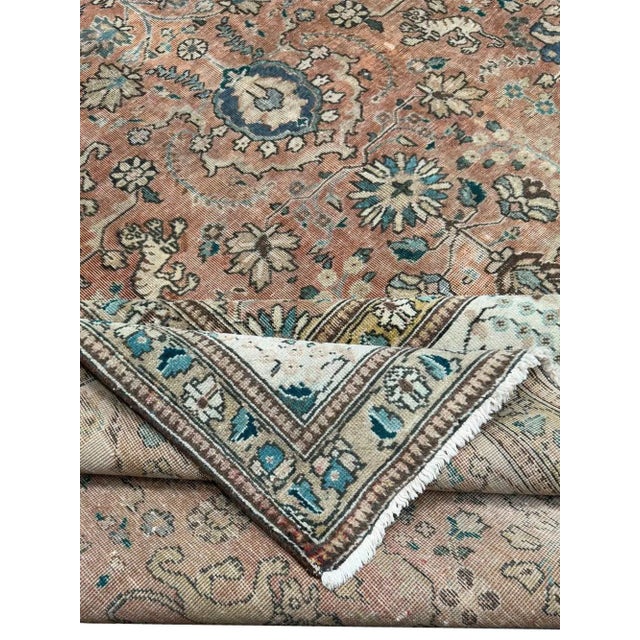 Traditional 1950s Old Persian Tabriz Area Rug 10'0" X 13'3" For Sale - Image 3 of 12