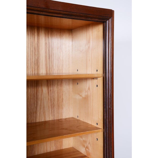 Vintage Art Deco Bookcases in Ash and Mahogany, 1940s, Set of 2 For Sale - Image 10 of 12
