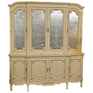 Maison Jansen Ivory Painted Bookcase