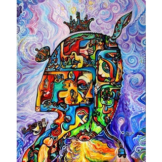 Alexander Arshansky, "Murder of Sadness" Abstract/Cubist Piece For Sale