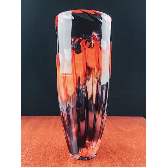 Large Mid-Century Fratelli Toso Murano "Fenicio" Flame Glass Vase For Sale - Image 12 of 12