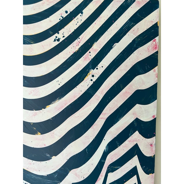 Abstract "Auditory Frequency Distortion" Series Painting by Daniel DeLuna For Sale - Image 10 of 12