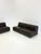 Vintage Space Age Leather Modular Sofa in Dark Brown, 1980s, Set of 3 For Sale - Image 6 of 11