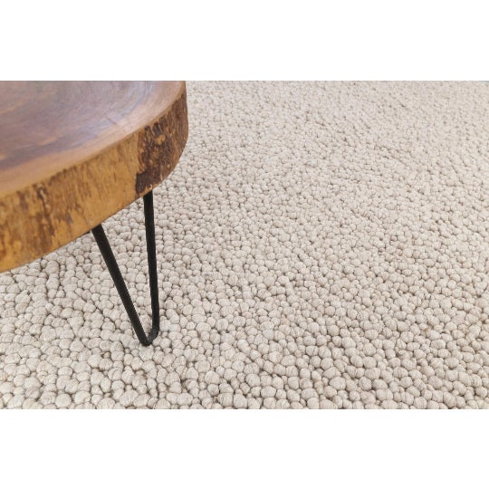 Cream Chunky Wool Felted Nordic Flatweave Rug in Ivory and Cream, 9x12 Ft. For Sale - Image 8 of 12