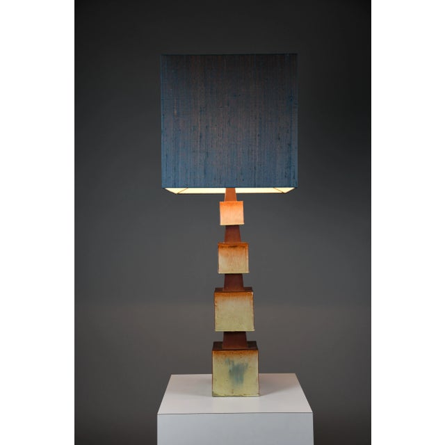 Mid-Century Modern Sculptural Ceramic Table Lamp, 1960s For Sale - Image 3 of 13