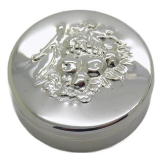 Vintage Italian Handmade Genuine Silver Fruit Design Pill Snuff Trinket Box, Made in Padua (Italy) For Sale