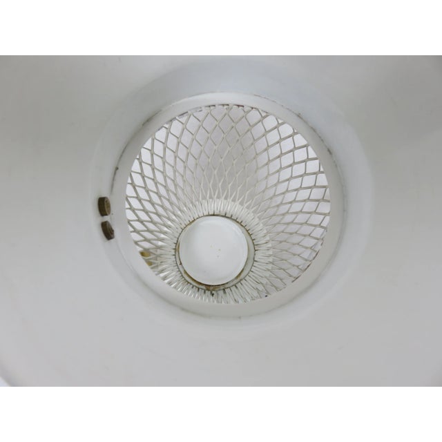 Mid-Century White & Yellow Metal & Brass Umbrella Stand, Tray, & Jug , Set of 3 For Sale - Image 16 of 18