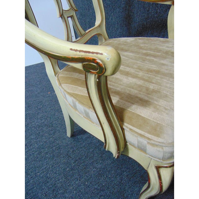 Louis XV Style Cream & Gilt Dining Chairs - Set of 6 For Sale - Image 11 of 13