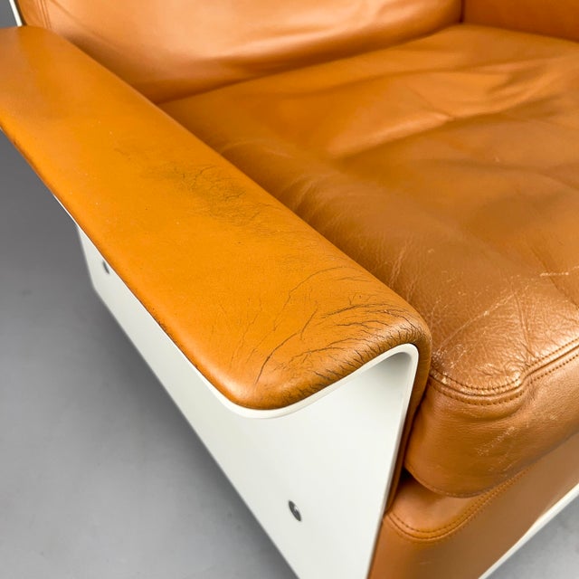 RZ62 High-Back Chair in Cinnamon-Colored Leather by Dieter Rams for Vitsœ, 1960s For Sale - Image 13 of 17