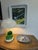 Vintage Wicker Rattan Frog White and Green Table Lamp For Sale - Image 6 of 10