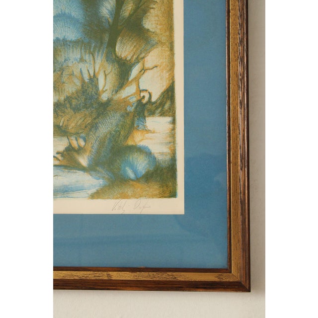 1970s Vitali Orfeo Surrealist Style Landscape Lithograph For Sale - Image 5 of 12