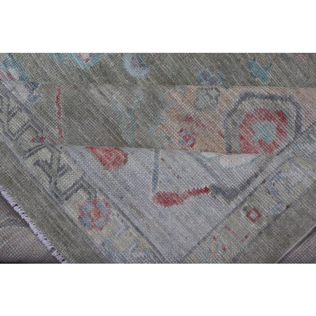 Keivan Woven Arts Hand-Knotted Transitional Neutral Oushak Rug 9'1 X 12'0 For Sale - Image 14 of 15