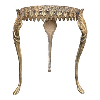 Plant Stand With Ornate Leaf and Shell Motifs For Sale