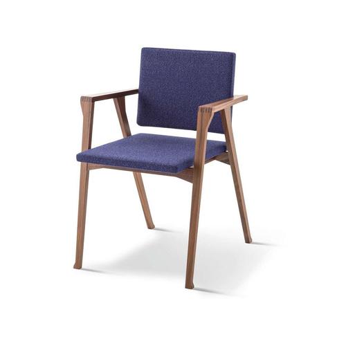 Luisa Chair in American Walnut and Fabric by Franco Albini for Cassina For Sale - Image 3 of 11