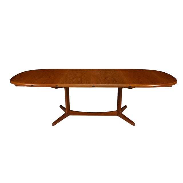 Wood Sun Cabinet Co. Danish Modern Solid Teak Expanding Dining Table Hidden Leaves For Sale - Image 7 of 17