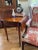 1940’s Federal Mahogany Drop Leaf Side Table With Scalloped Leaves and Carved Drawer For Sale - Image 12 of 13