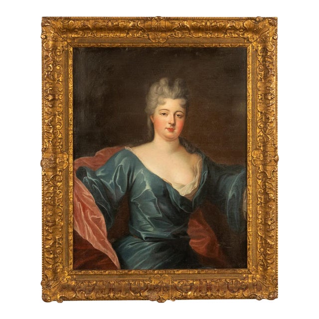 Antique 18thC Royal French Oil Painting Portrait Elizabeth Madame Palatine 1780 by Nicolas Bernard Lépicié, 1780 For Sale