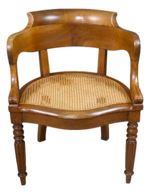 Louis Philippe Walnut Office Chair, Early 19th Century