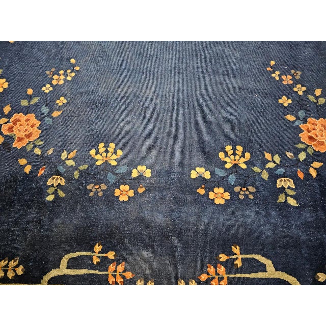 Vintage Chinese Art Deco Oversize Rug, Wool Pile, Pagoda Design, 12' X 20' For Sale - Image 12 of 16