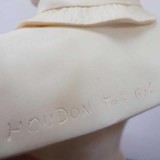 Jean-Antoine Houdon, Bust of Alexandre Brongniart, 1970s, Porcelain & Alabaster For Sale - Image 10 of 18