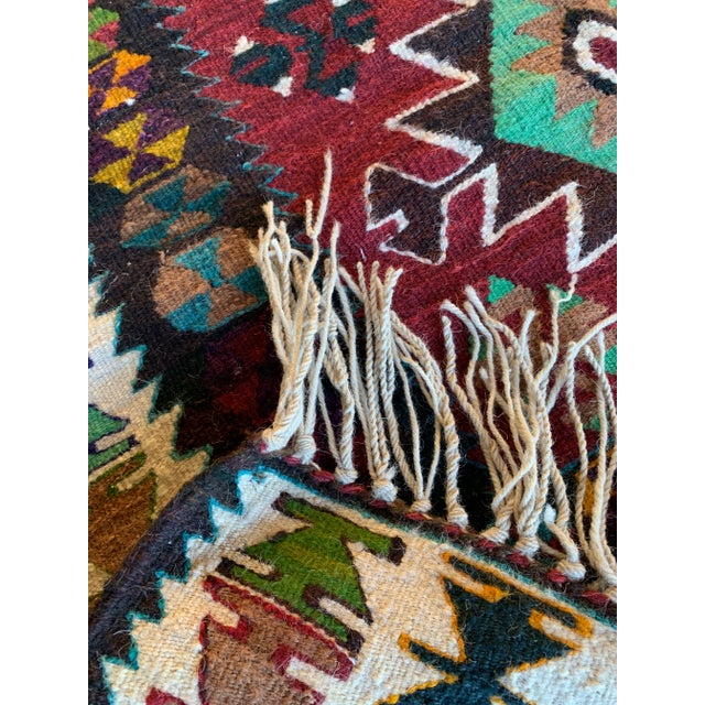 Tribal 1980s Handmade Natural Wool Kilim Rug - 3′3″ × 5′2″ For Sale - Image 3 of 5
