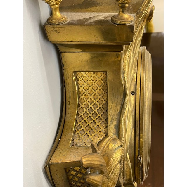 Louis Xv, Figural Cartel Clock, Dore Bronze, France, 19th/20th C. For Sale - Image 4 of 11