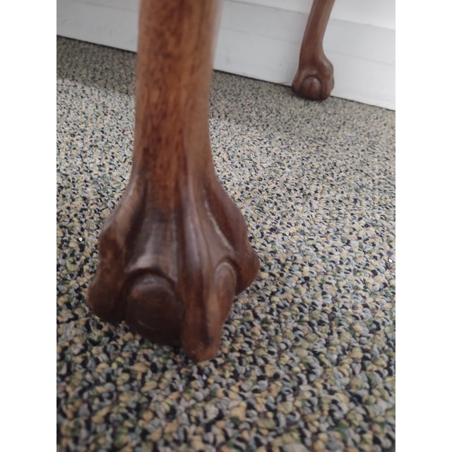 Grand Rapids Walnut Shell Carved Claw Foot Coffee Table For Sale - Image 11 of 12