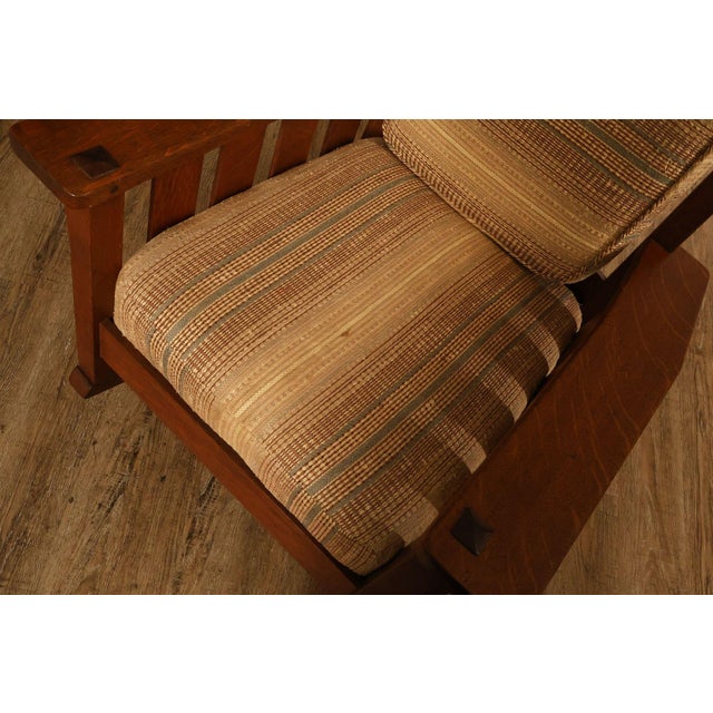 Antique Lifetime Arts And Crafts Oak Rocking Chair For Sale In Philadelphia - Image 6 of 18