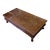 Vintage Hand-Carved Teakwood Coffee Table With Custom Glass Top For Sale
