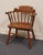 Tell City Solid Hard Rock Maple Colonial Pub Style Dining Arm Chair For Sale - Image 4 of 8