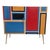 Blue Two-Door Sideboard in Multicolor Glass, 1980s For Sale - Image 8 of 9