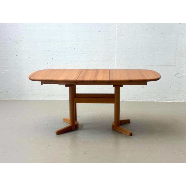 Wood Danish Handcrafted Extendable Dining Table in Alder Wood, 1980s For Sale - Image 7 of 16