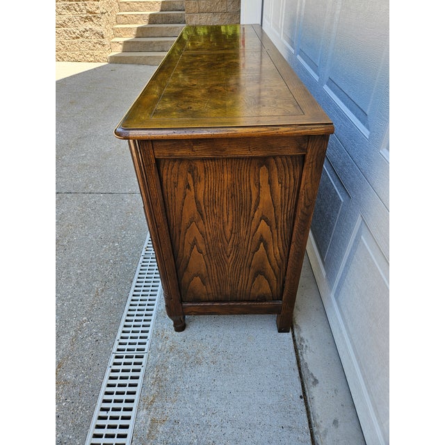 Brown Baker Furniture French Burlwood Top Seven Drawer Dresser For Sale - Image 8 of 11