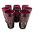 1980s Crystal D’Arques Ruby Red Cut Crystal Tumblers – Set of 8 For Sale