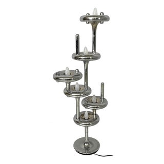 German Space Age Chromed Steel Table Lamp by Nagel, 1970s For Sale