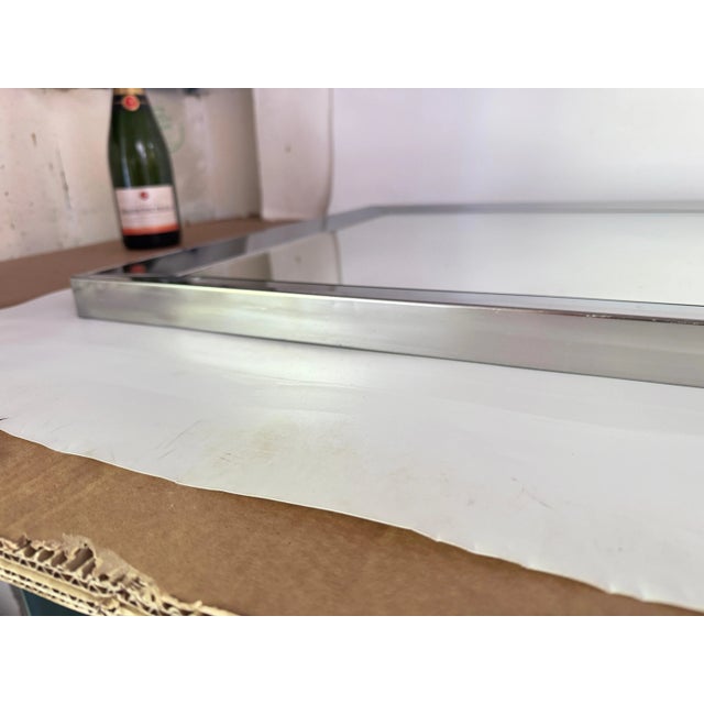 Wall Mirror in Aluminium and Glass, France, 1970s For Sale - Image 4 of 11