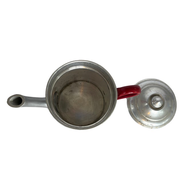 Rare mid-century stovetop coffee pot by Reverso, made in France in the 1950s. Crafted entirely from aluminum, this coffee...