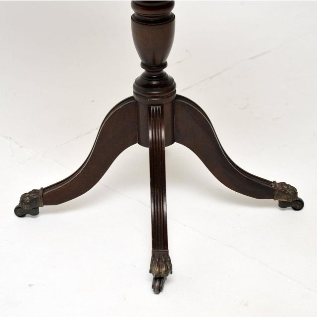 Vintage Georgian Leather Top Drum Table, 1950 For Sale - Image 6 of 7