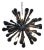Sputnik Pendant with Black Drops with Bubbles Inside by Simoeng For Sale