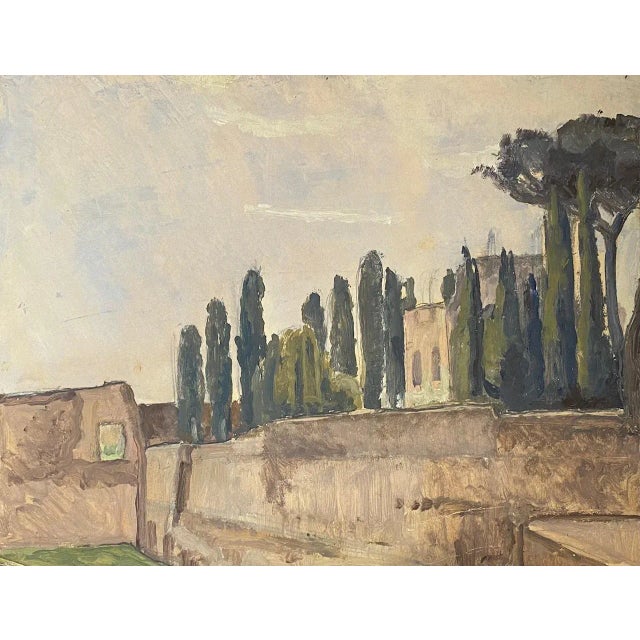 Isaac Charles Goetz, Chateau, 1960s, Watercolor For Sale - Image 7 of 7
