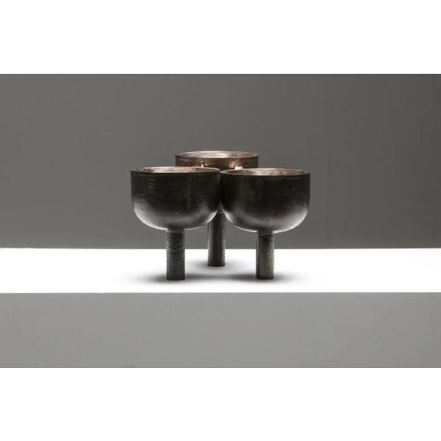 Metal Bronze Triple Tray by Arno Declercq For Sale - Image 7 of 8