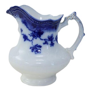 Large Antique Flow Blue St. Louis Jug For Sale