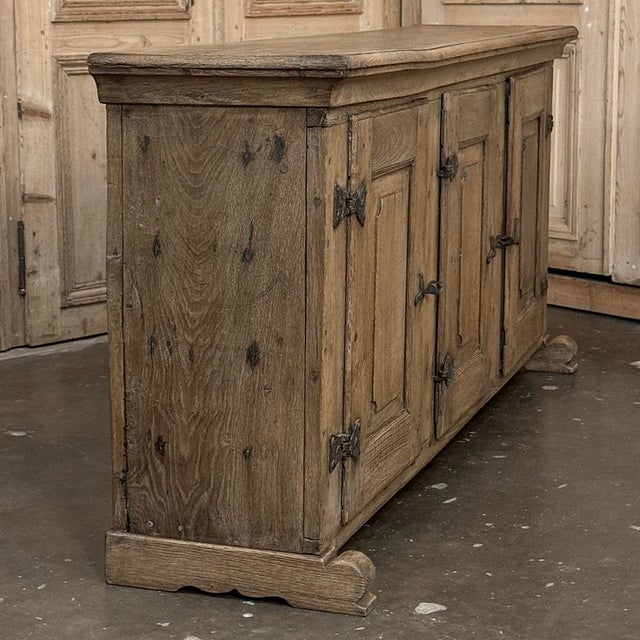 18th Century Dutch Rustic Oak Buffet ~ Credenza With Wrought Iron For Sale - Image 12 of 18