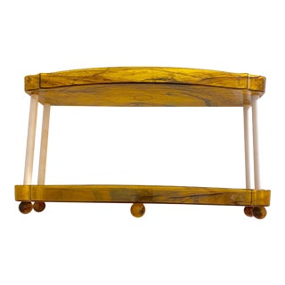 Vintage Lucite Faux Tortoise Shell Wall Shelf For Sale