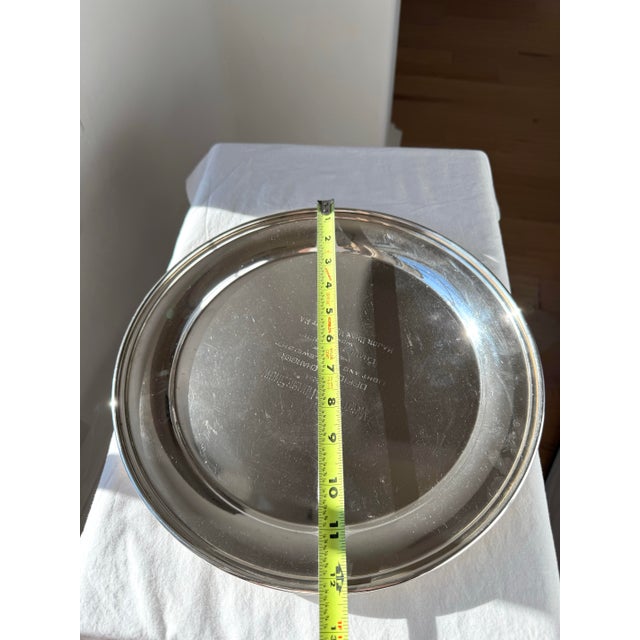 1920s Black Starr & Frost Sterling Silver Charger Tray, Model Ad S-17 ~ 12 Inch For Sale - Image 9 of 10