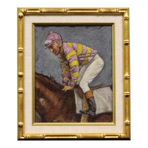 Mid 20th Century Jockey Up Painting, Framed