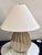 Contemporary Organic Modern Matte White Wavy Porcelain Javary Table Lamp For Sale - Image 3 of 6