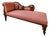 Victorian Walnut Chaise Lounge with Upholstery, 1880 For Sale